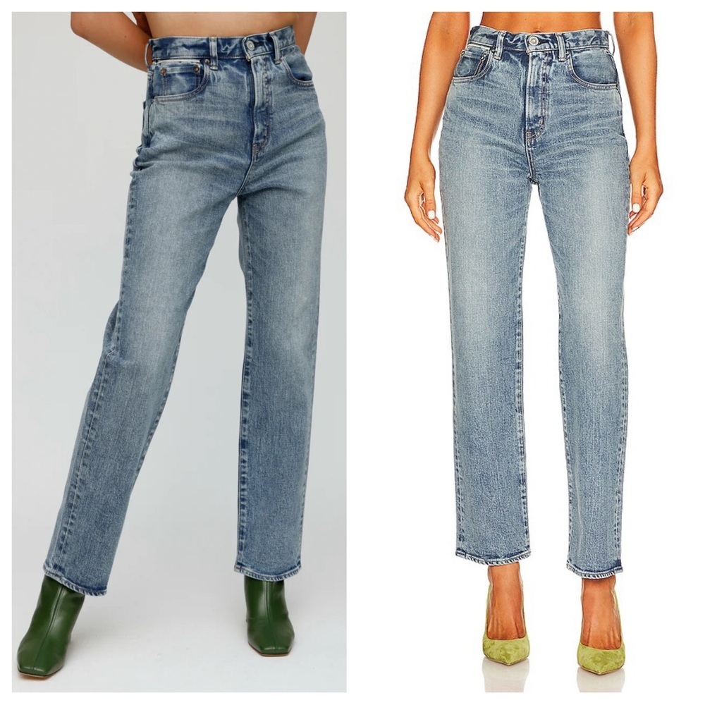 Moussy Vintage Woodhaven Wide Straight Jeans in Blue Made in Japan 540fac12-2480